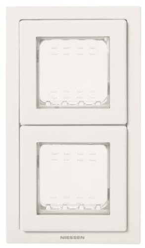 Рамка универсальная ABB Niessen Zenit 2-м. 4 мод. крышка N3272 BL IP55 серый картинка